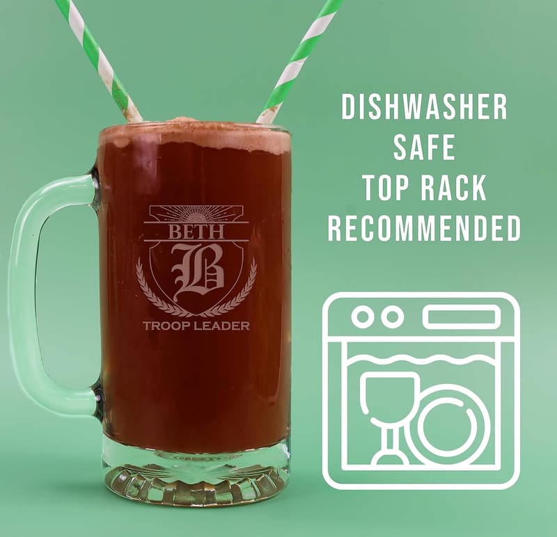 Father's Day Personalized Engraved 16oz Beer Mug for Men