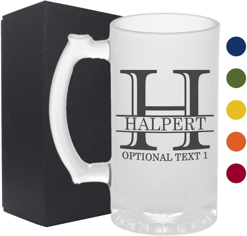 Personalized Frosted Beer Mug - Custom Father's Day Gift