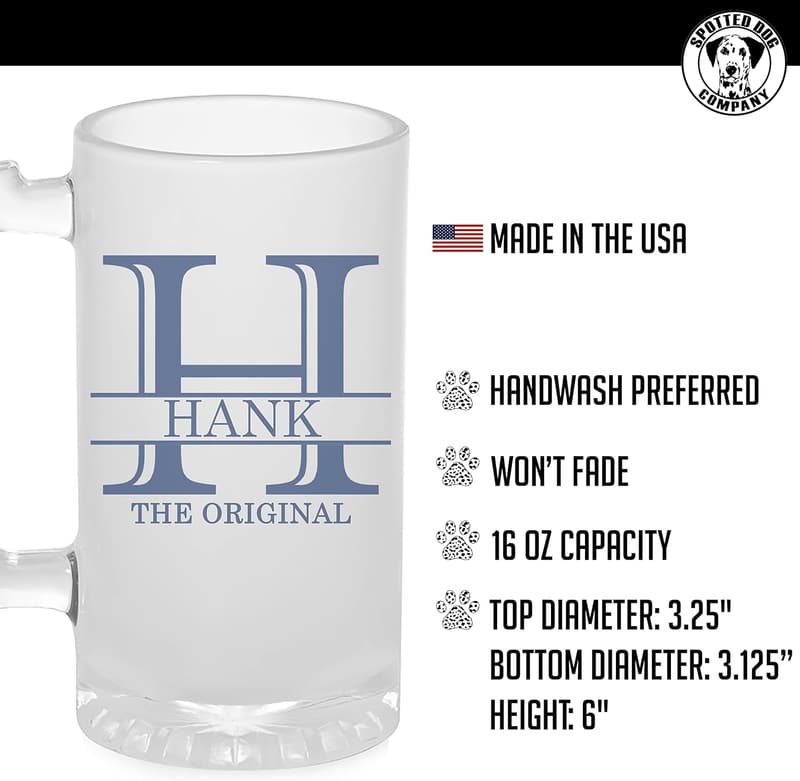 Personalized Frosted Beer Mug - Custom Father's Day Gift
