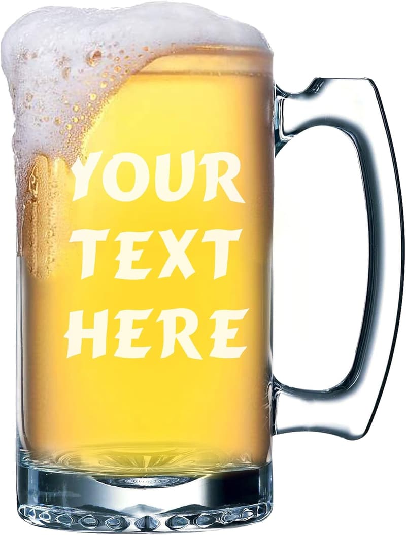 Personalized 16oz Beer Mug - Custom Engraved Memories