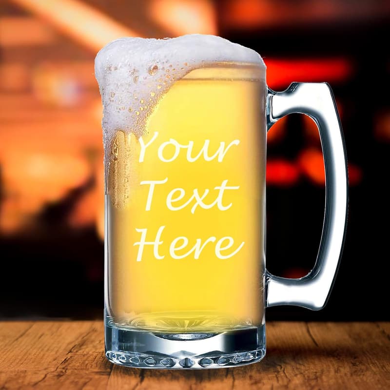 Personalized 16oz Beer Mug - Custom Engraved Memories
