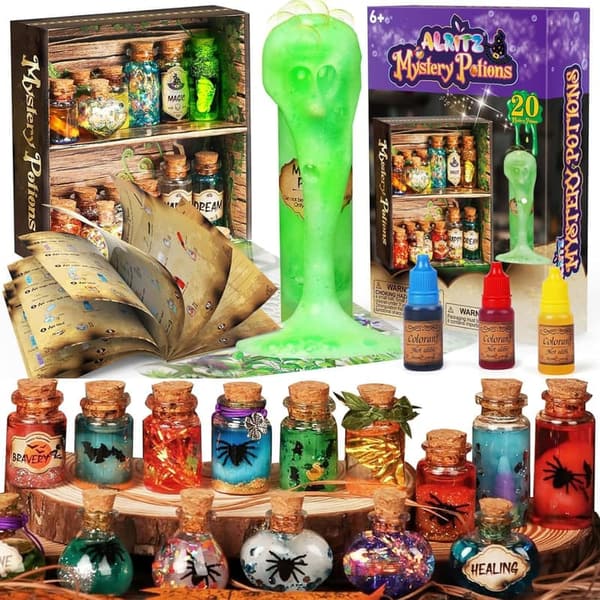 Mystery Potions Kit for Kids – 20 Witch Potion Bottles