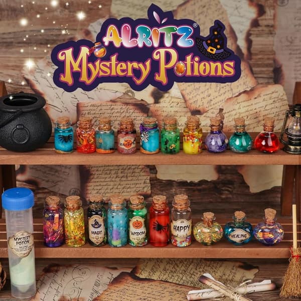 Mystery Potions Kit for Kids – 20 Witch Potion Bottles