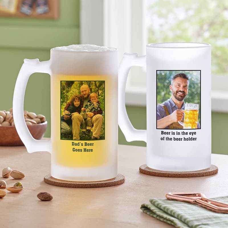 Father's Day Personalized Frosted Beer Mug - 16 oz
