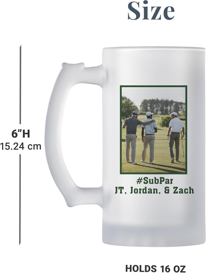 Father's Day Personalized Frosted Beer Mug - 16 oz