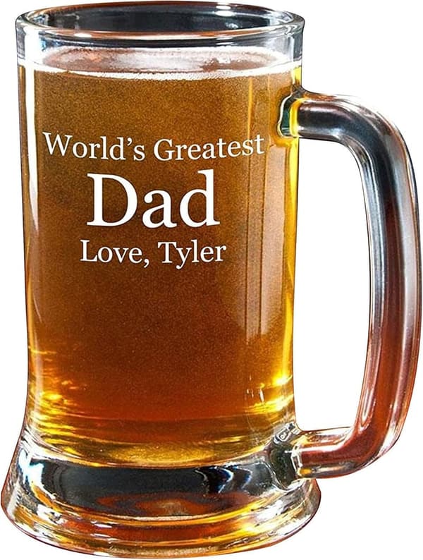 Personalized Engraved 16 oz Beer Mug for Men