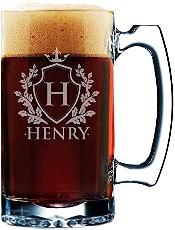 Personalized Engraved 12 oz Beer Mug for Unique Moments