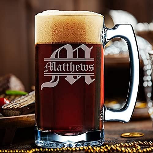 Personalized Engraved 12 oz Beer Mug for Unique Moments