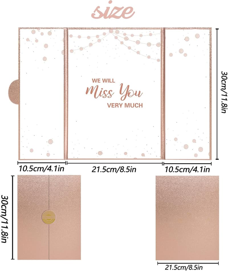 Farewell Guest Book Alternative - Rose Gold Signature Board
