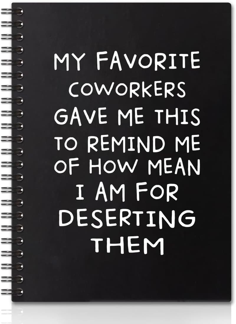 Funny Sarcastic Spiral Notebook - Coworker Farewell Gift