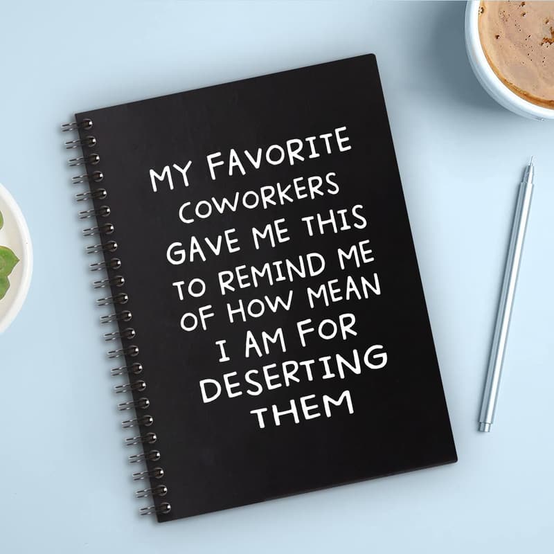 Funny Sarcastic Spiral Notebook - Coworker Farewell Gift