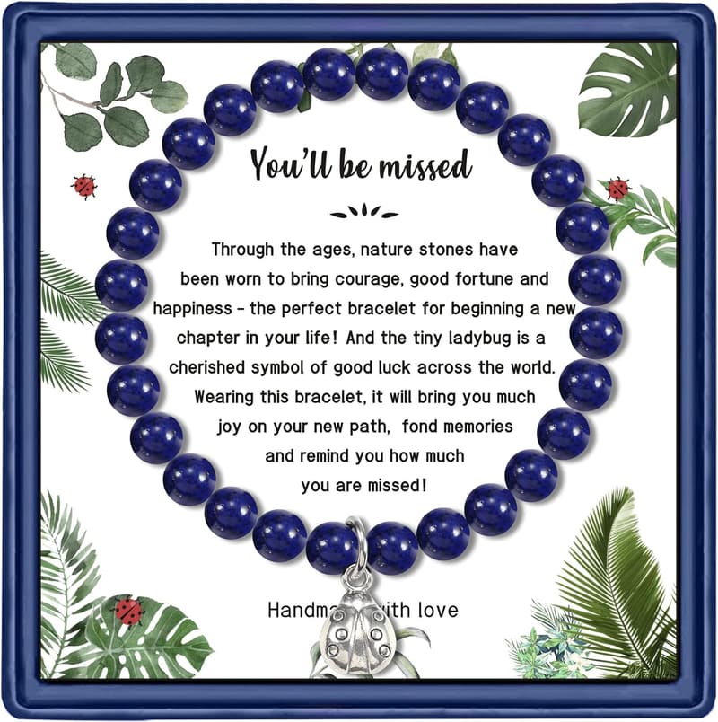 Good Luck Ladybug Bracelet for Coworkers Leaving Gifts