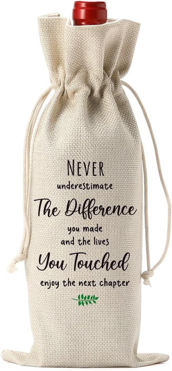 Farewell Wine Bag Gift for Friends, Teachers & Coworkers