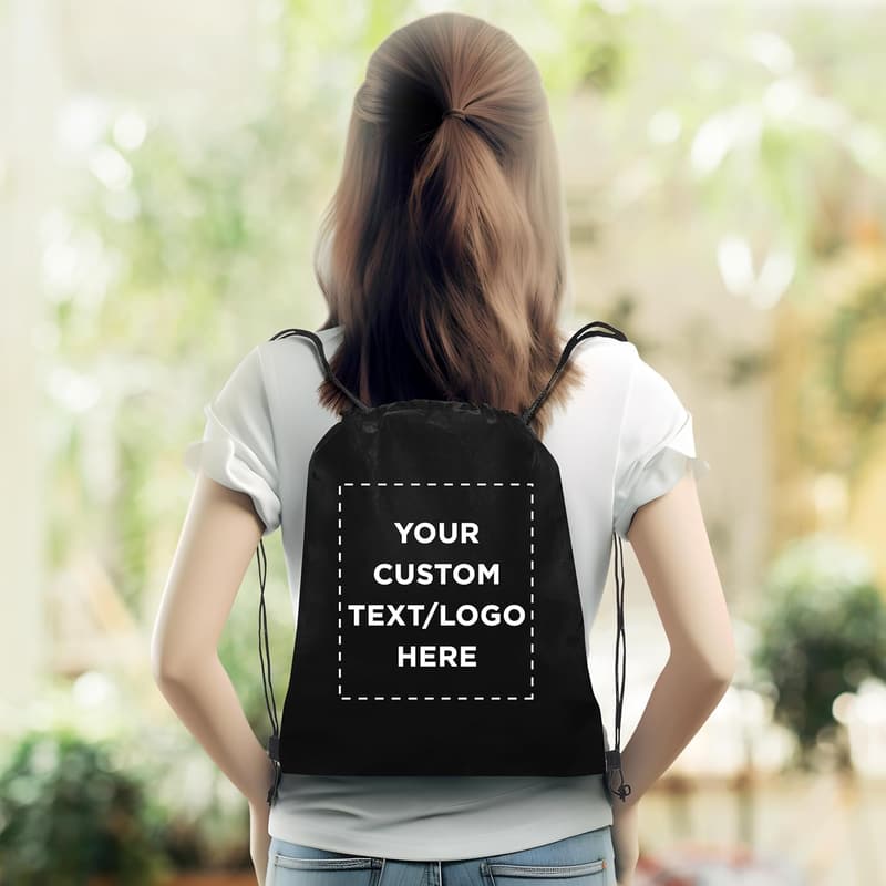 Custom Non-Woven Drawstring Backpacks - Bulk Set of 100