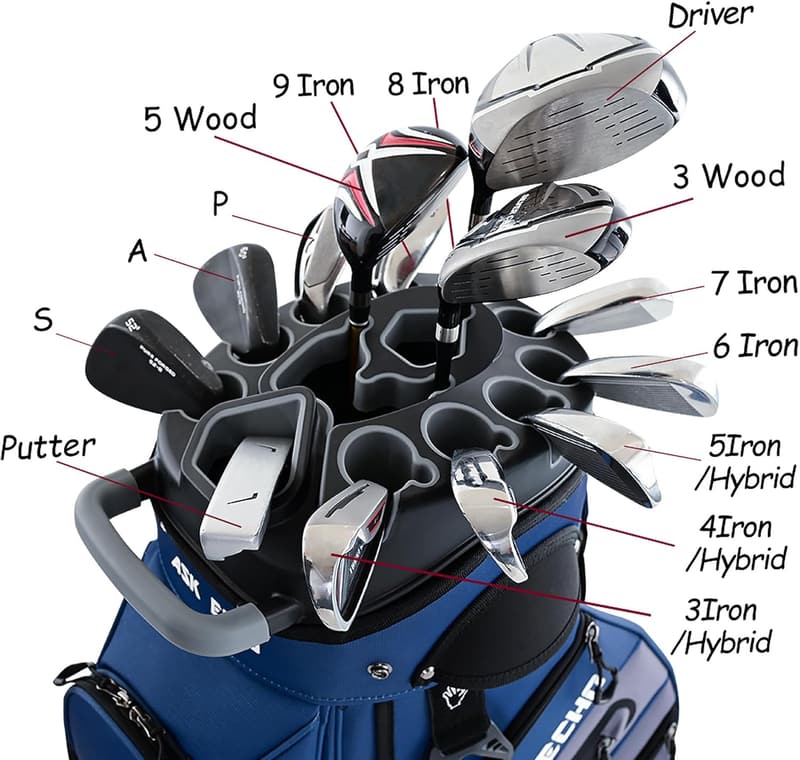 Premium 2024 Golf Cart Bag with 14-Way Organizer for Men