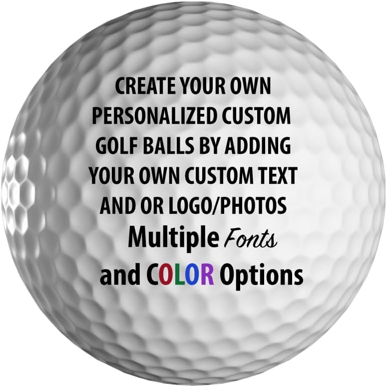 Personalized Golf Balls - Custom Text/Logo, Set of 3