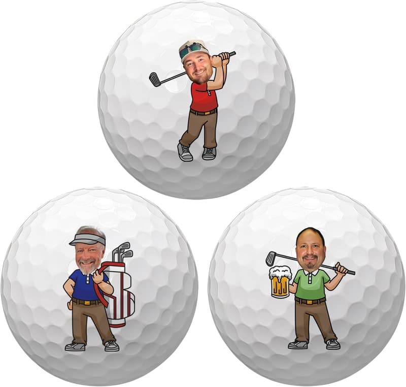 Personalized Funny Golf Balls for Men - Custom Photo Gift