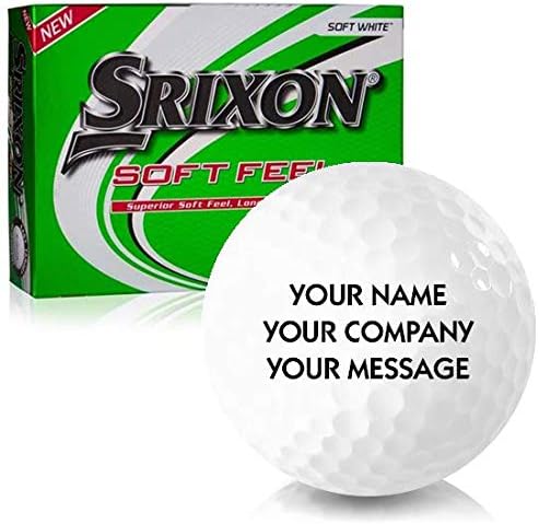Personalized Srixon Soft Feel Golf Balls - White