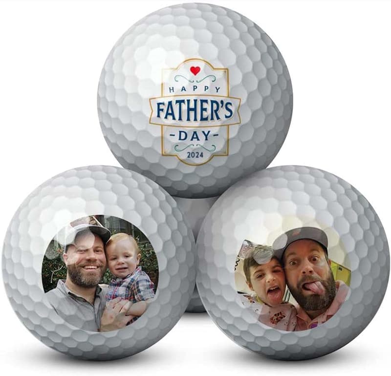Personalized Father's Day Golf Balls Display Stand - 3-Pack