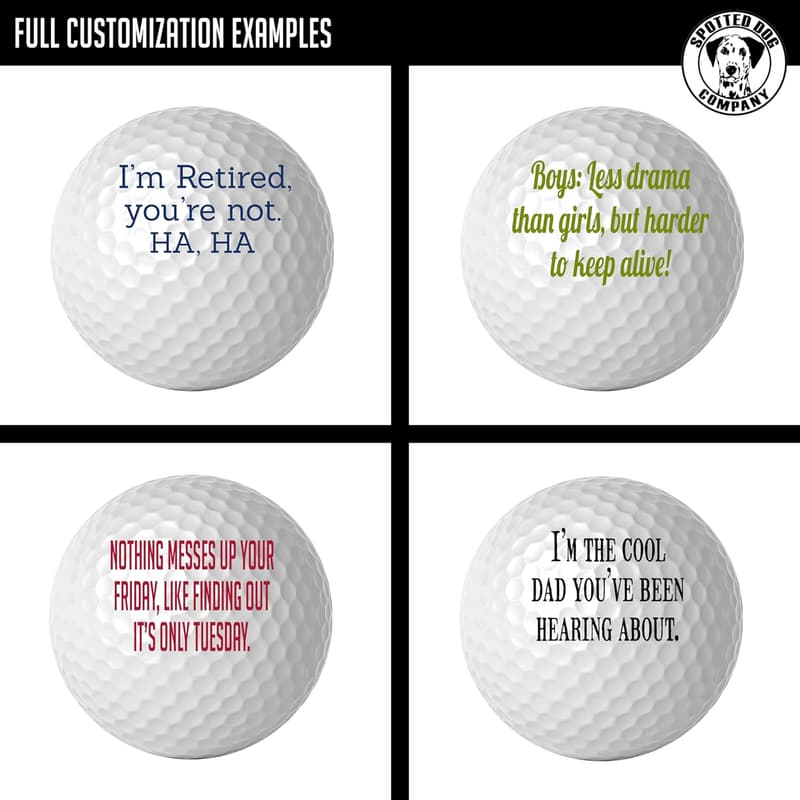 Personalized Nitro Golf Balls - Custom Text & Photo - Gifts for Men