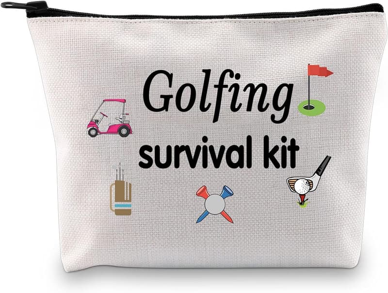 Golfing Survival Kit Makeup Bag for Golfer Moms
