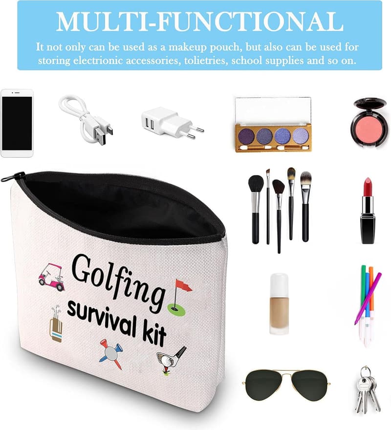 Golfing Survival Kit Makeup Bag for Golfer Moms