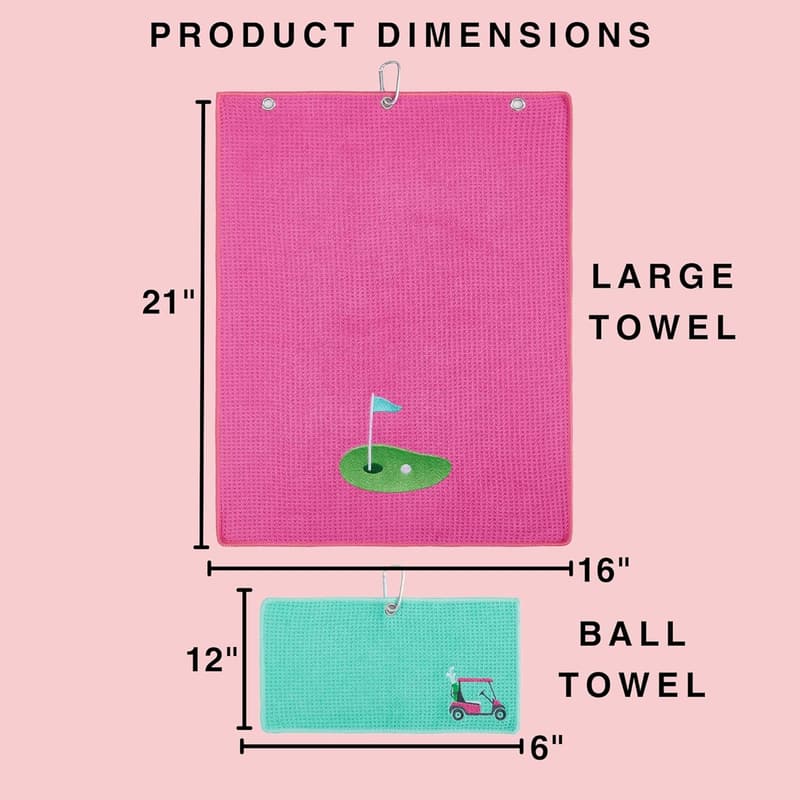 Custom Embroidered Golf Towel Set - Microfiber 2-Pack for Gift