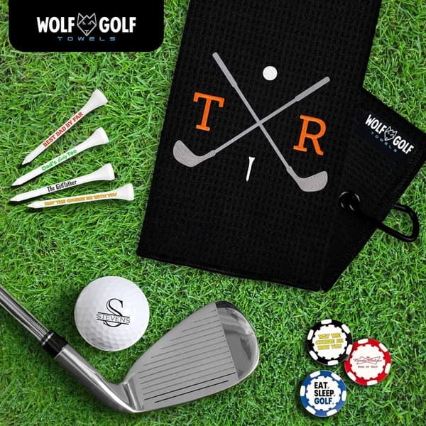 Personalized Wolf Golf Towel | Essential Golf Accessories