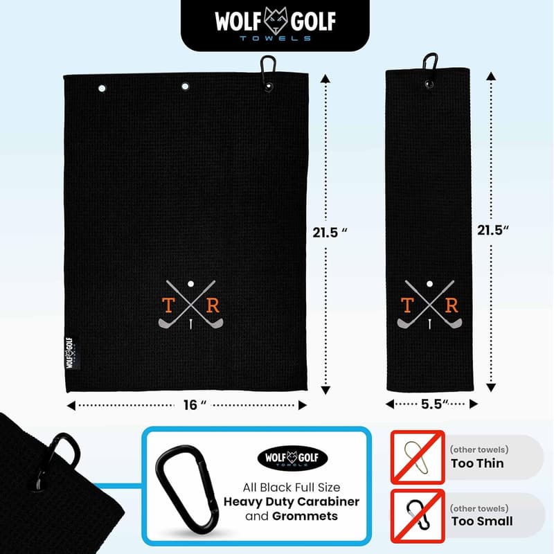 Personalized Wolf Golf Towel | Essential Golf Accessories