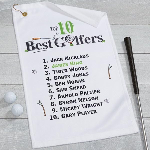Father's Day Personalized Golf Towel - Microfiber Cotton Blend