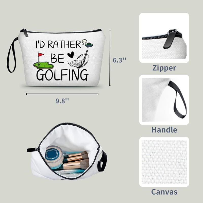 Golf Gifts: Women's Golf Ball Bag & Cosmetic Purse