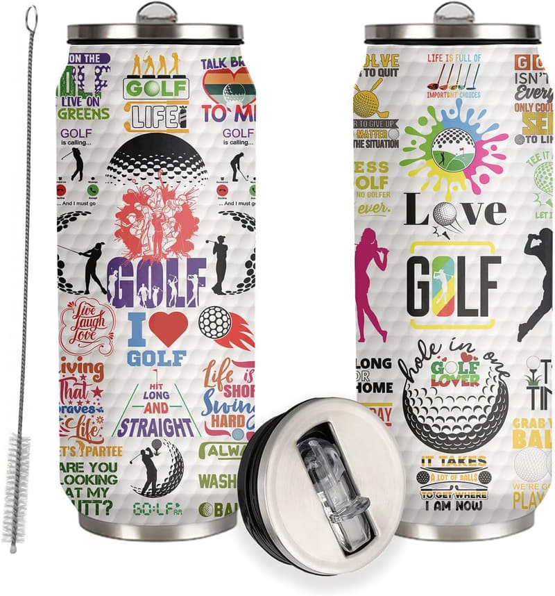 Golf Tumbler Cup - Stainless Steel Travel Mug for Golf Lovers