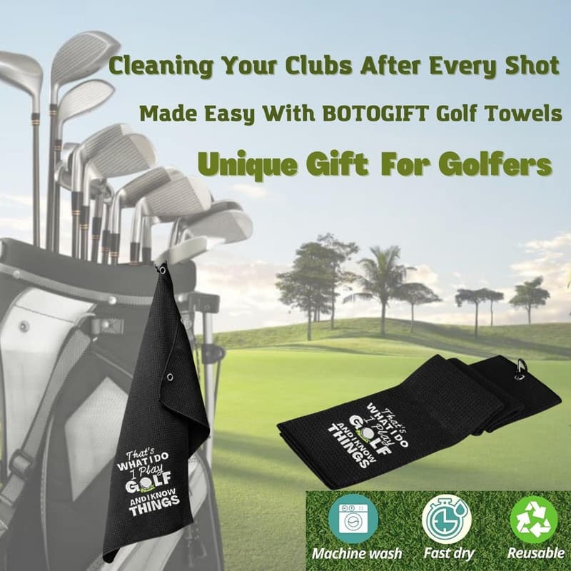 Funny Embroidered Golf Towel - Gifts for Golfers