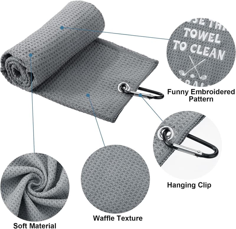Funny Golf Embroidered Towels - 3 Pack for Golf Lovers