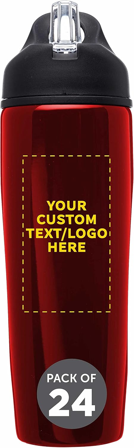 Personalized Stainless Steel Water Bottles – 24 Pack, 28.5 oz