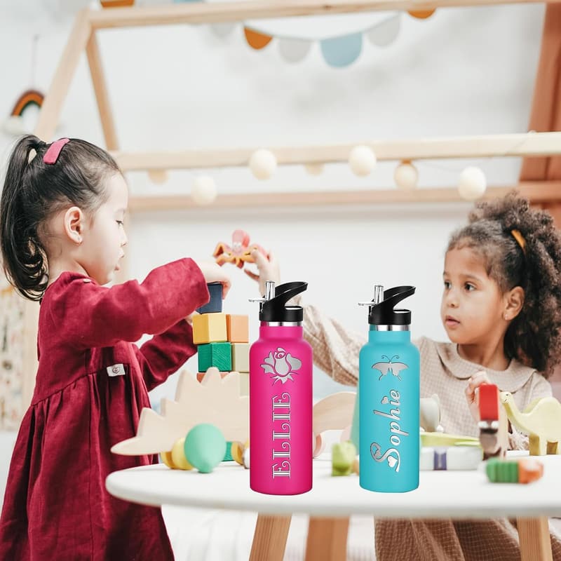 Customized 12/26oz Insulated Water Bottle with Engraved Name