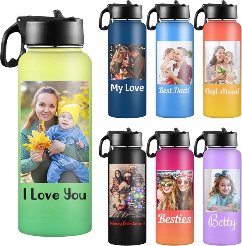 Custom Stainless Steel Insulated Water Bottle - 32oz