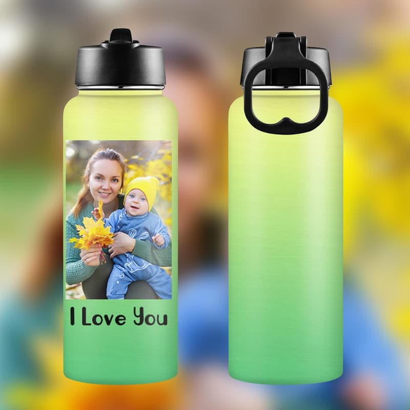 Custom Stainless Steel Insulated Water Bottle - 32oz