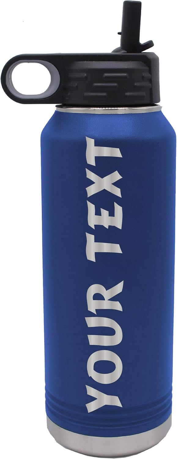 Personalized 32 oz Stainless Steel Sports Water Bottle