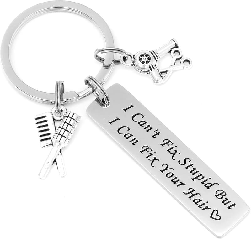 Hair Stylist Graduation Keychain - Inspirational Gift for Beauticians