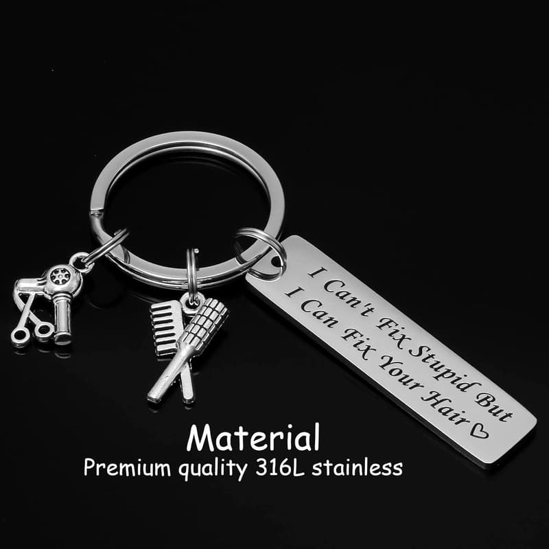 Hair Stylist Graduation Keychain - Inspirational Gift for Beauticians
