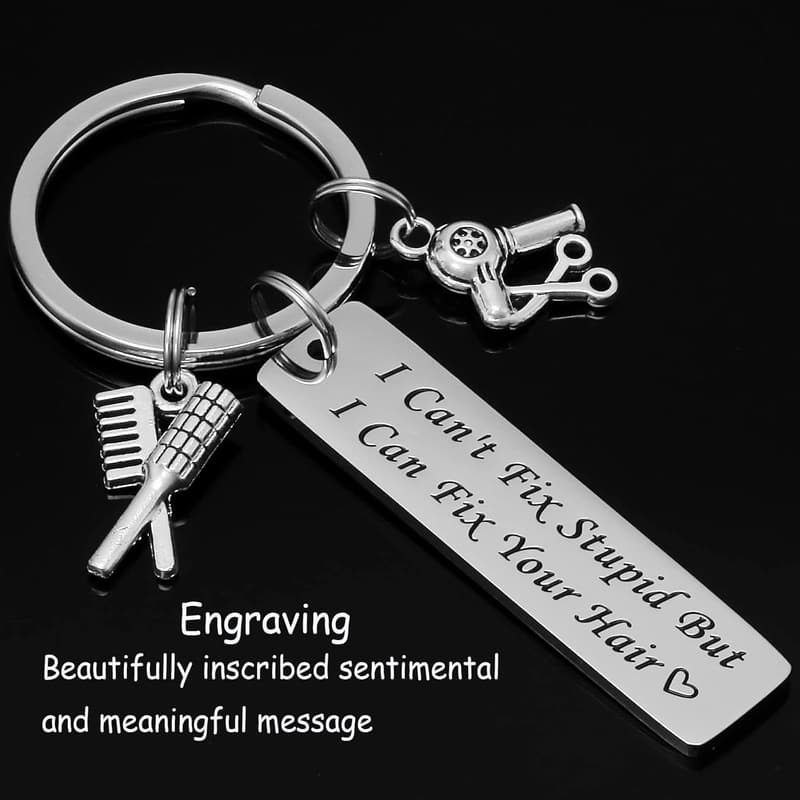 Hair Stylist Graduation Keychain - Inspirational Gift for Beauticians