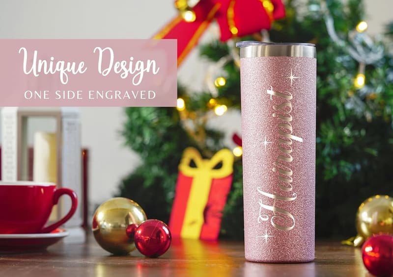 Hair Stylist Gift: 20oz Stainless Steel Tumbler with Card