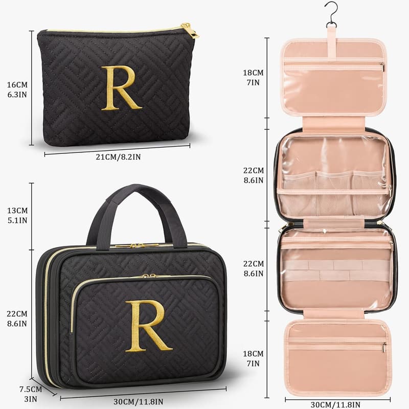 Teacher Appreciation Personalized Initial Toiletry Bag Organizer