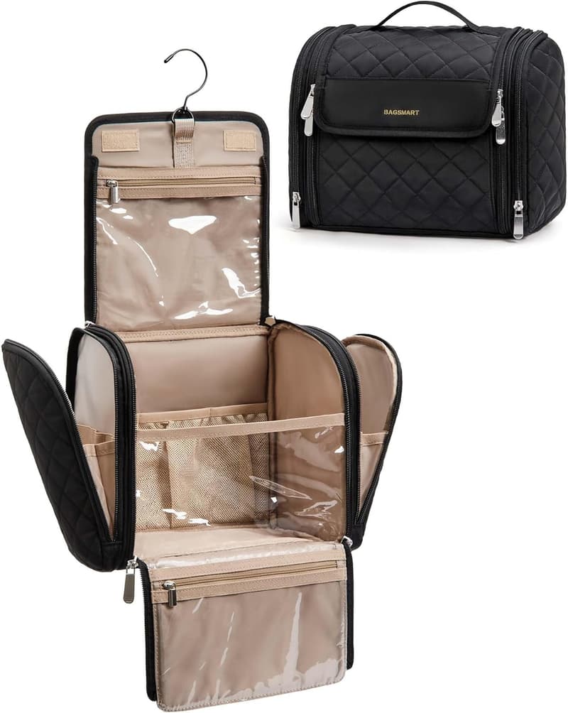 Portable Makeup Bag for Women - Large Capacity Travel Organizer