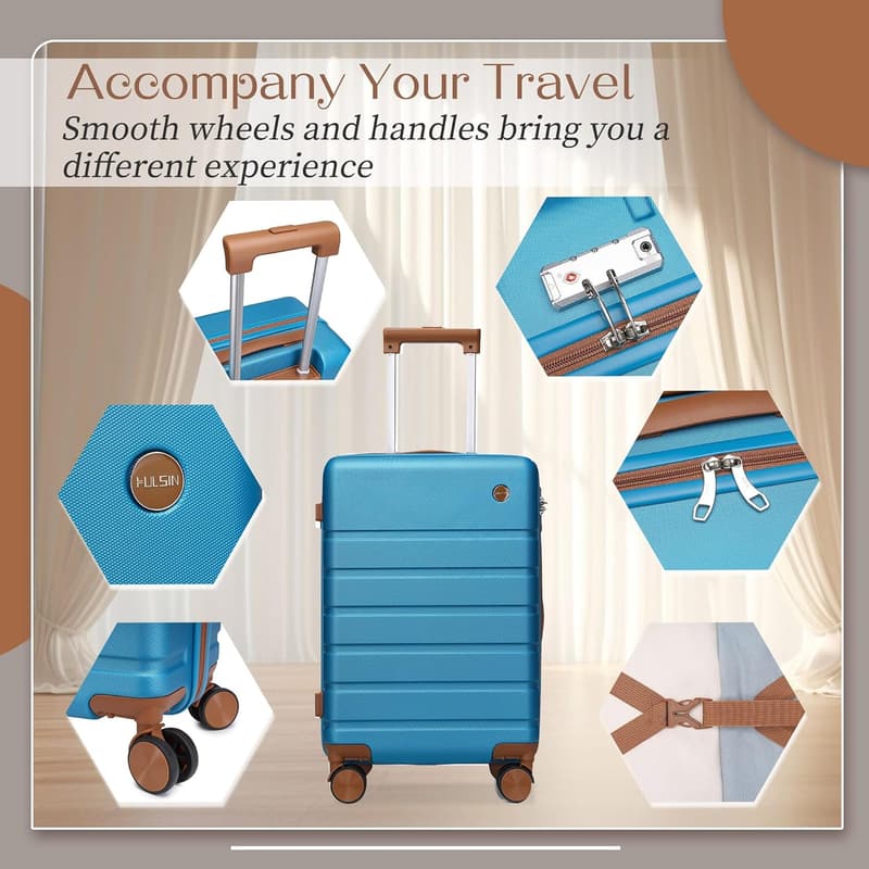 20-Inch Hardside Carry-On Luggage with Spinner Wheels