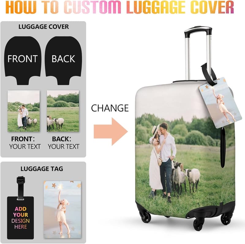 Personalized Double-Sided Luggage Cover for 18-32