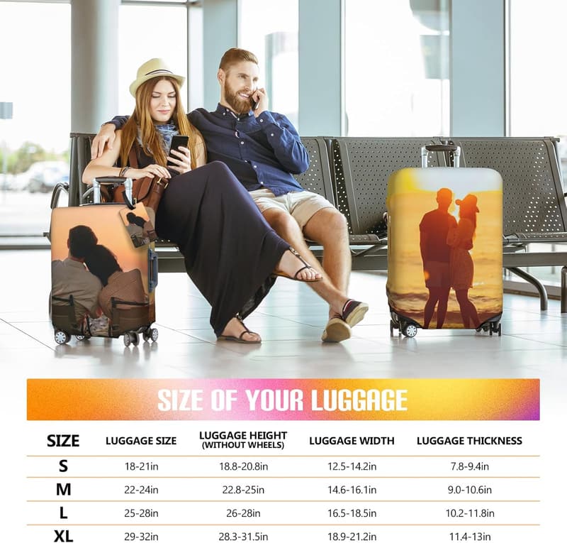 Personalized Double-Sided Luggage Cover for 18-32