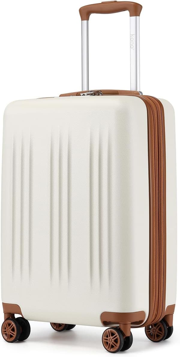 Kono 20-Inch Expandable Carry-On Luggage with Spinner Wheels