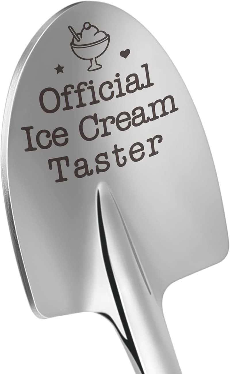 Engraved Ice Cream Taster Spoon - Fun Gift for Couples